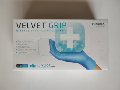 Nitrilové rukavice VELVET GRIP 100 ks/ veľkosť XL, modré