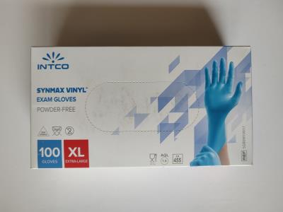 Jednorázové vinylové rukavice Synmax INTCO 100 ks/ veľkosť XL, modré