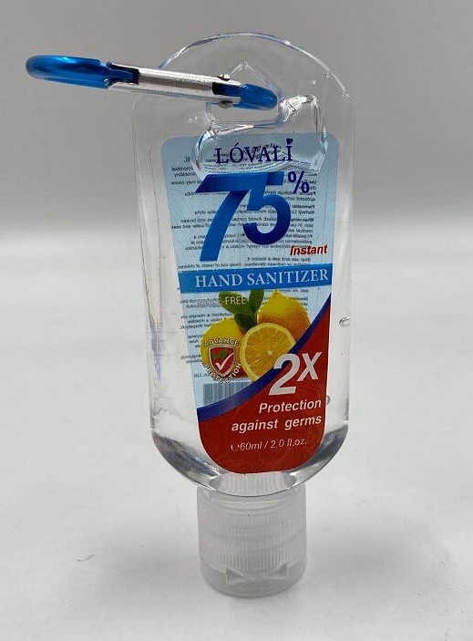 Dezinfekčný prostriedok na ruky cestovný LÓVALI 75%, 60 ml