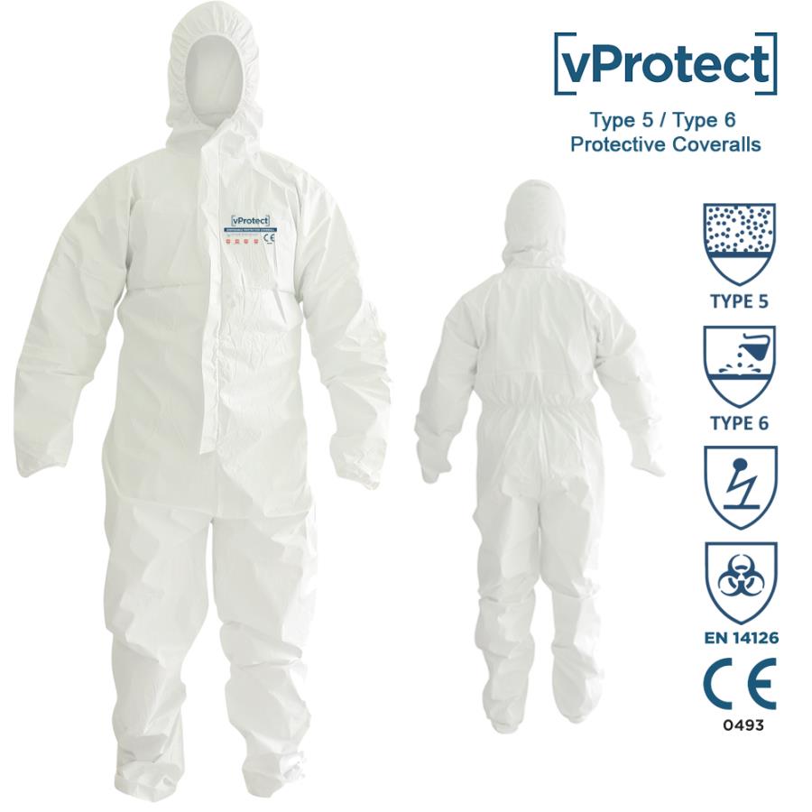 Jednorázový ochranný overal vProtect typ 5/6